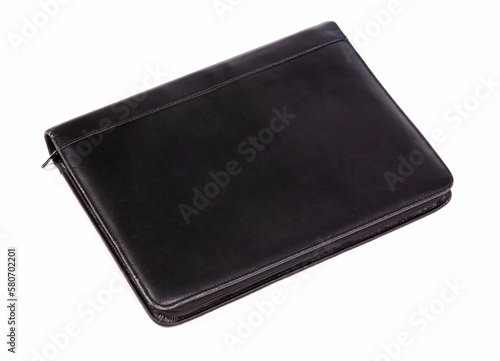 Black leather cover note book