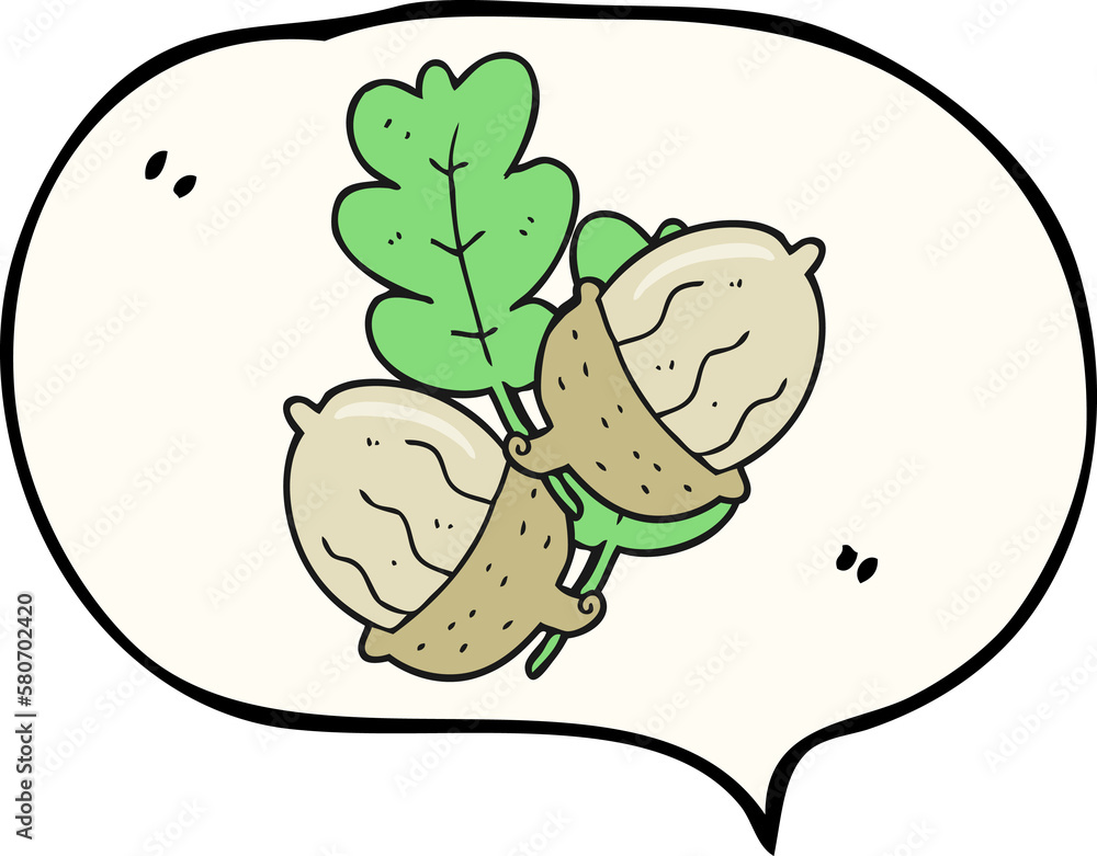 speech bubble cartoon acorns speech bubble cartoon acorns
