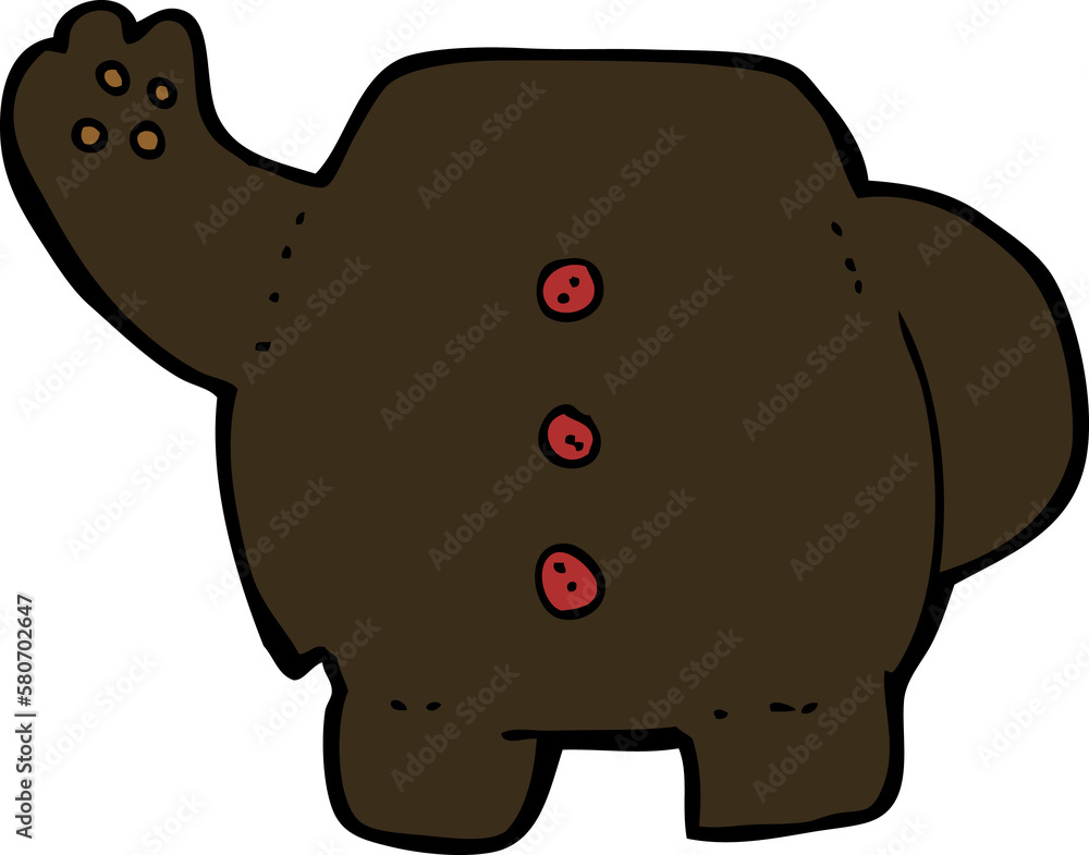 Obraz premium cartoon black bear body (mix and match cartoons or add own photos)