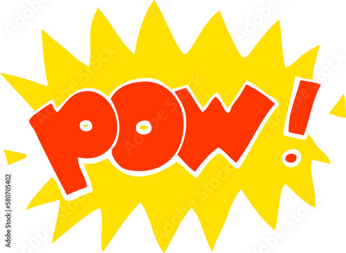 flat color illustration of a cartoon pow symbol