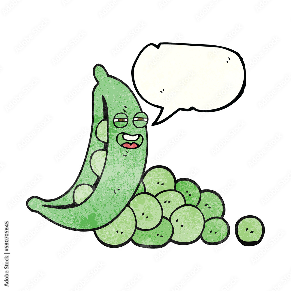 speech bubble textured cartoon peas in pod speech bubble textured cartoon peas in pod