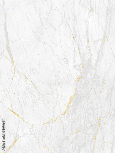 White and gold marble texture background design for your creative design, Vertical image. © TON_PHOTO