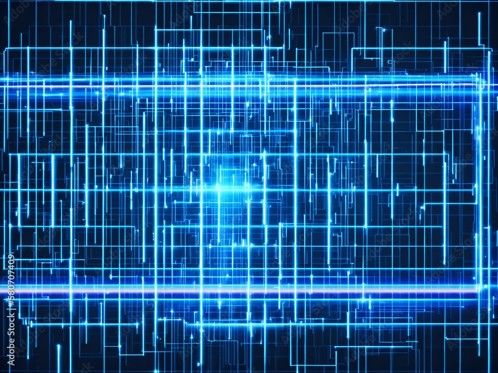 abstract technology blue background with growing lines. Abstract technology design with neon colors and grid lines. Representing chips, ai, machine learning, gpu, cpu, computer, internet, cloud, gpt abstract technology blue background with growing lines. Abstract technology design with neon colors and grid lines. Representing chips, ai, machine learning, gpu, cpu, computer, internet, cloud, gpt