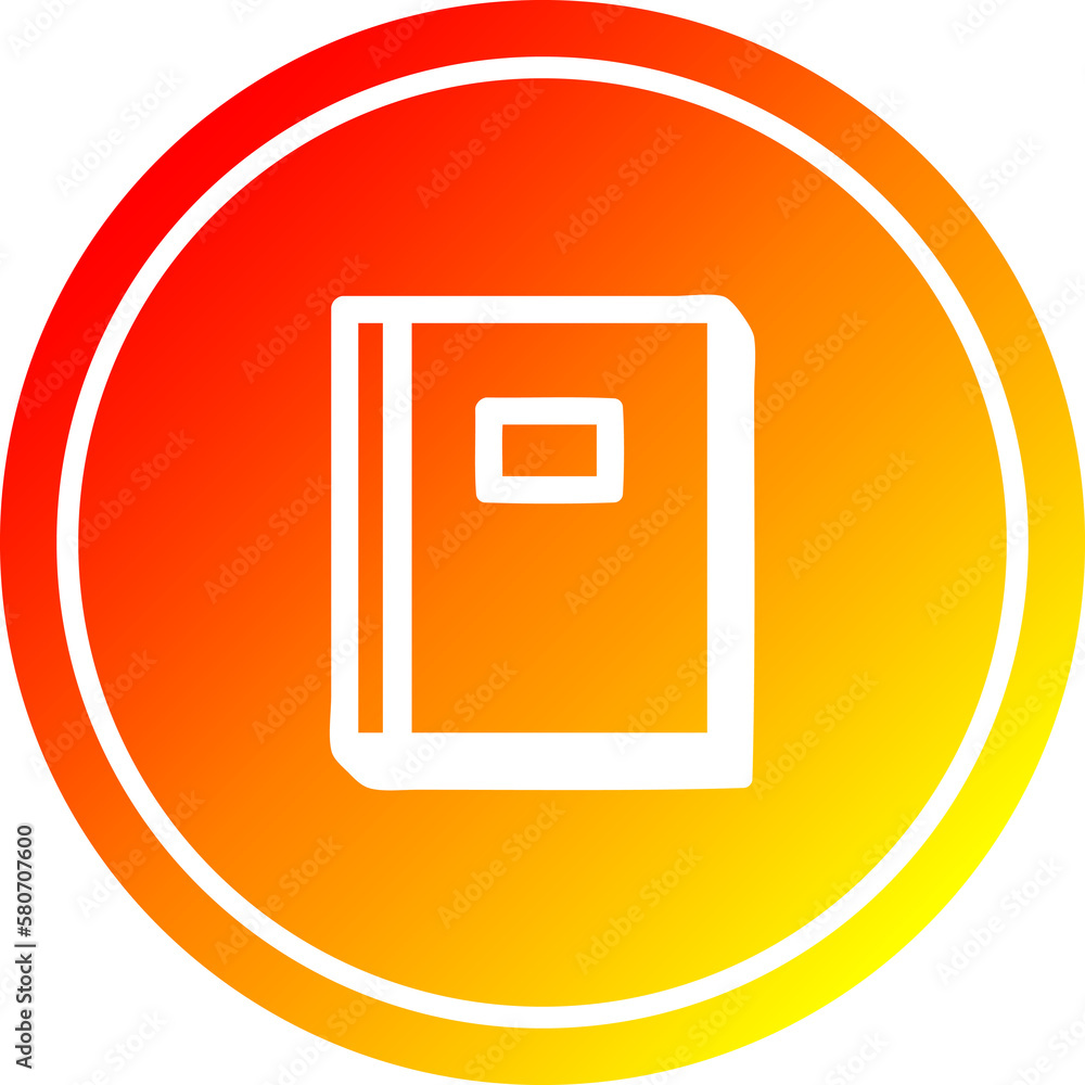 educational book circular in hot gradient spectrum educational book circular in hot gradient spectrum