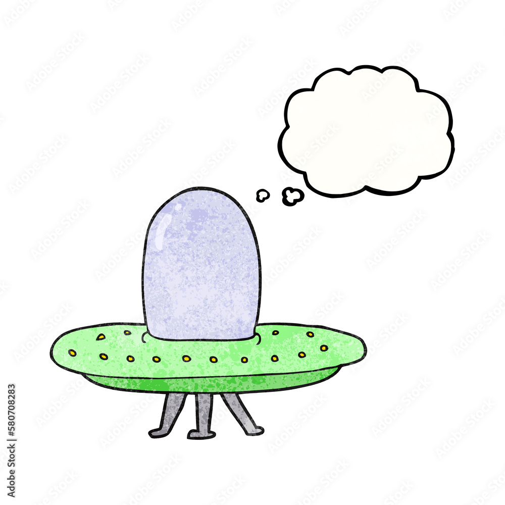 thought bubble textured cartoon spaceship thought bubble textured cartoon spaceship