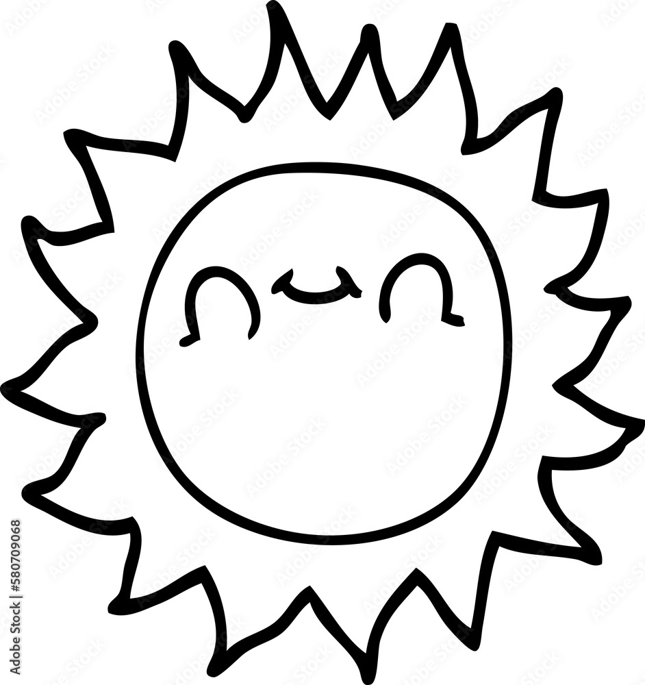 line drawing cartoon sunshine line drawing cartoon sunshine