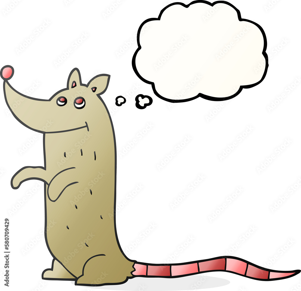 thought bubble cartoon rat