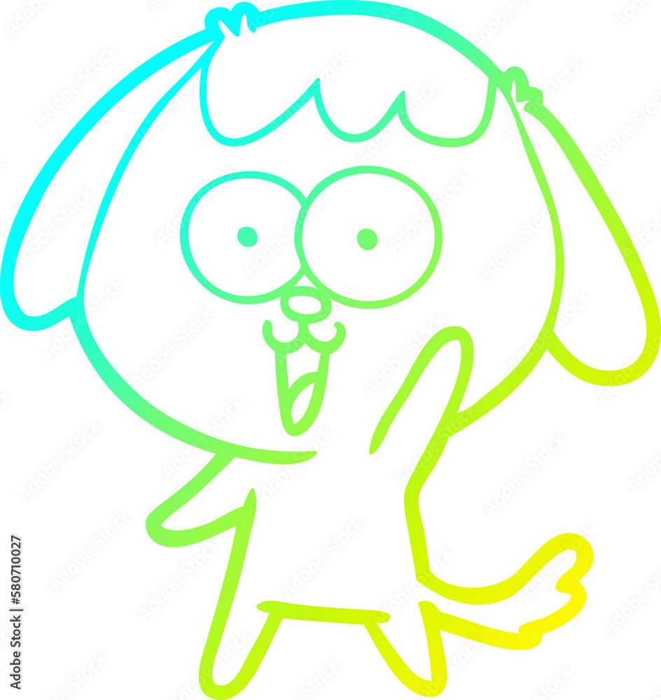 cold gradient line drawing cute cartoon dog cold gradient line drawing cute cartoon dog