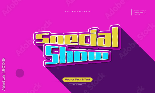 Special Show Text Effect with Retro Cartoon Style