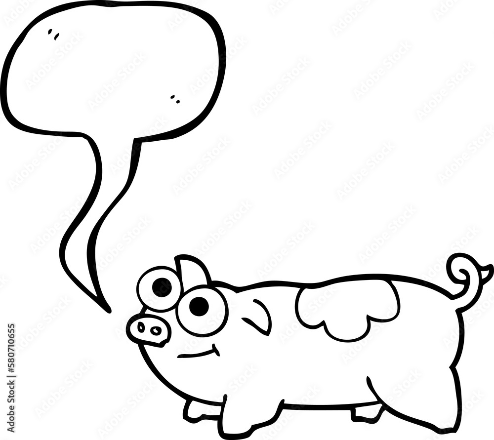 speech bubble cartoon pig speech bubble cartoon pig