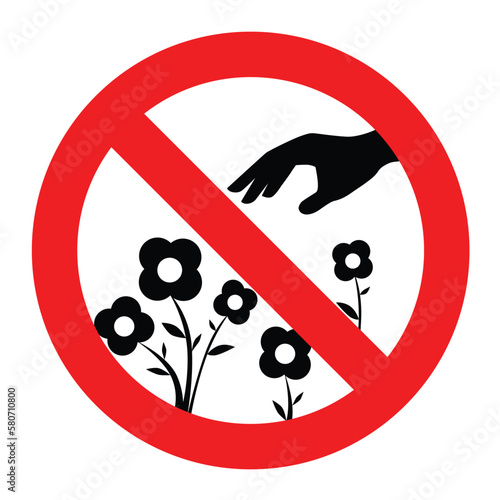 Do not pick flowers sign do not pluck flowers sign