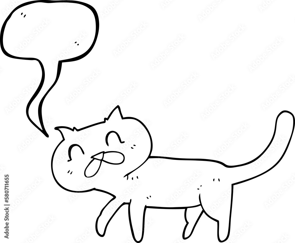 speech bubble cartoon cat speech bubble cartoon cat