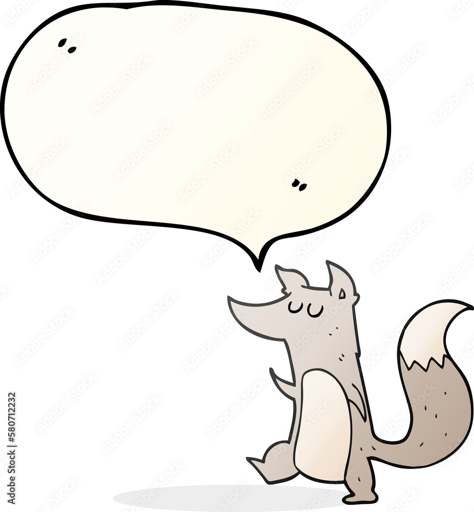 speech bubble cartoon little wolf speech bubble cartoon little wolf