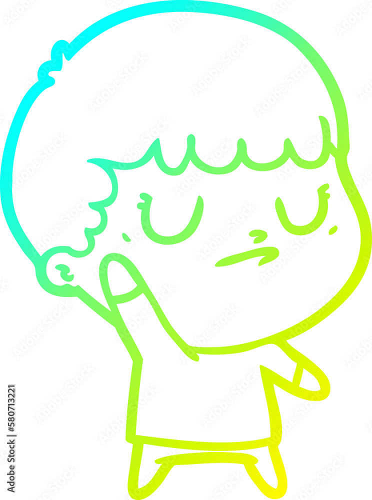 cold gradient line drawing cartoon grumpy boy cold gradient line drawing cartoon grumpy boy