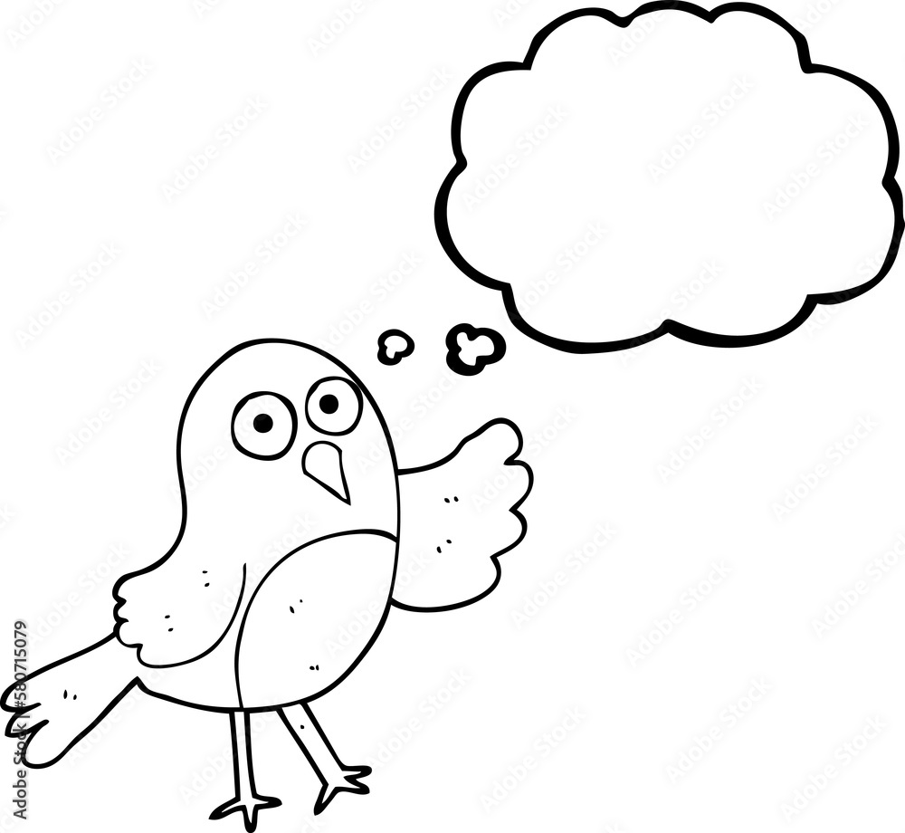 thought bubble cartoon bird thought bubble cartoon bird