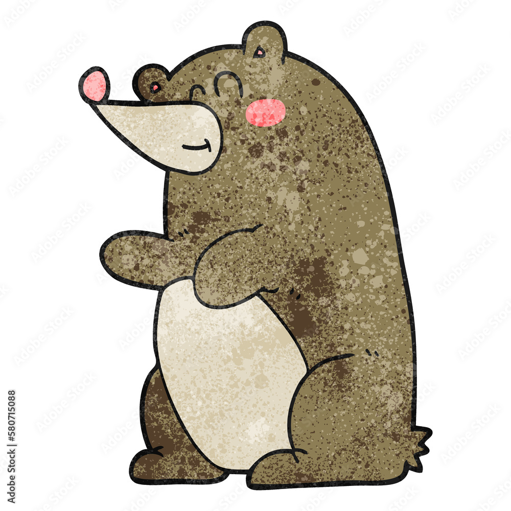 textured cartoon bear textured cartoon bear