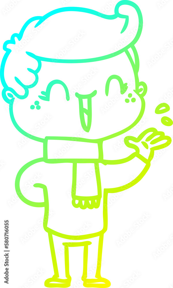 cold gradient line drawing cartoon laughing boy cold gradient line drawing cartoon laughing boy