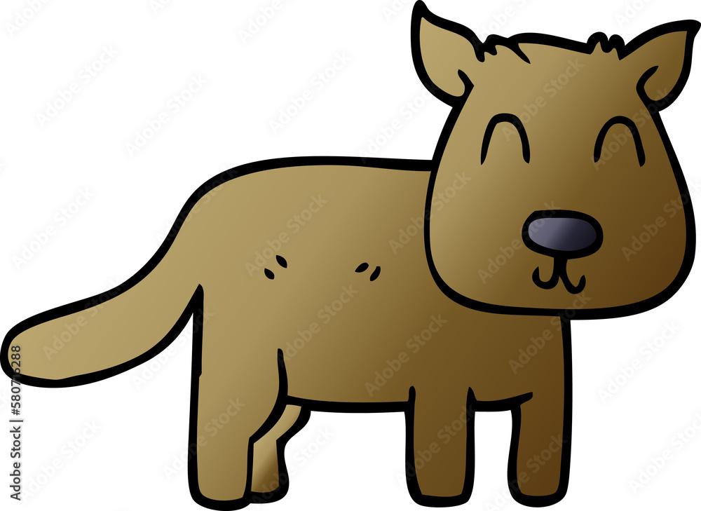 Fototapeta premium cartoon doodle calm dog