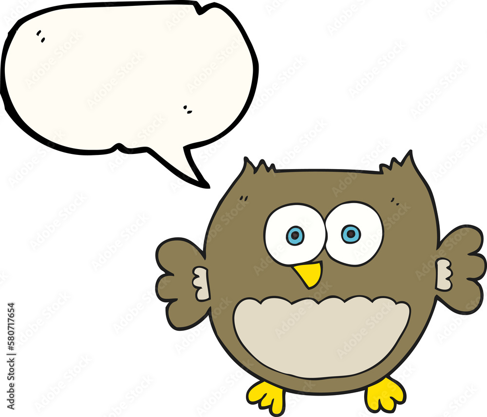 speech bubble cartoon owl speech bubble cartoon owl