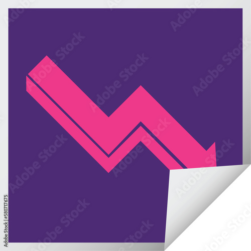 Free Download performance arrow square peeling sticker - GFXLoad