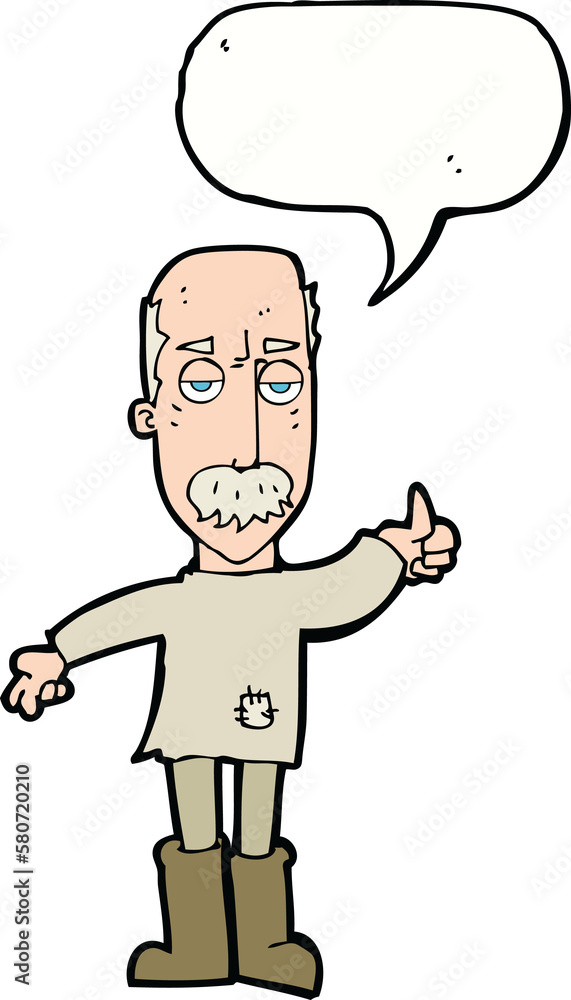 cartoon annoyed old man with speech bubble cartoon annoyed old man with speech bubble