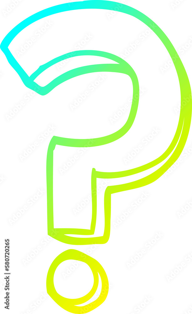 cold gradient line drawing cartoon question mark cold gradient line drawing cartoon question mark