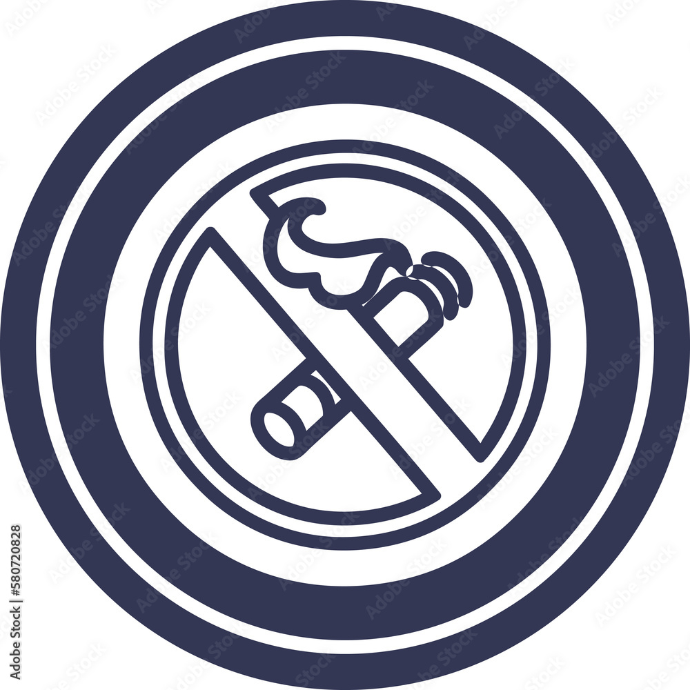 no smoking circular icon