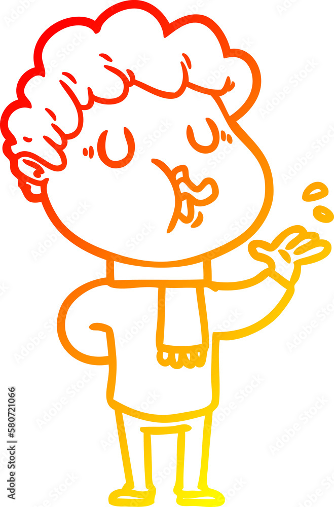 warm gradient line drawing cartoon man singing warm gradient line drawing cartoon man singing
