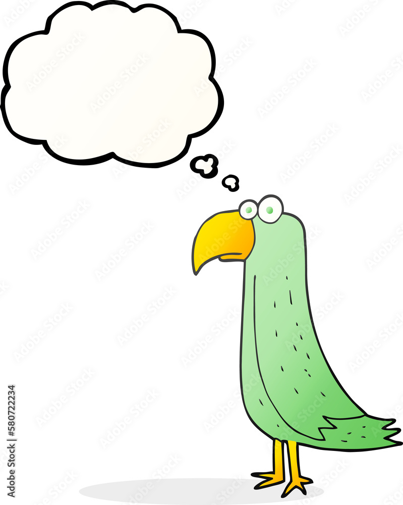 thought bubble cartoon parrot thought bubble cartoon parrot