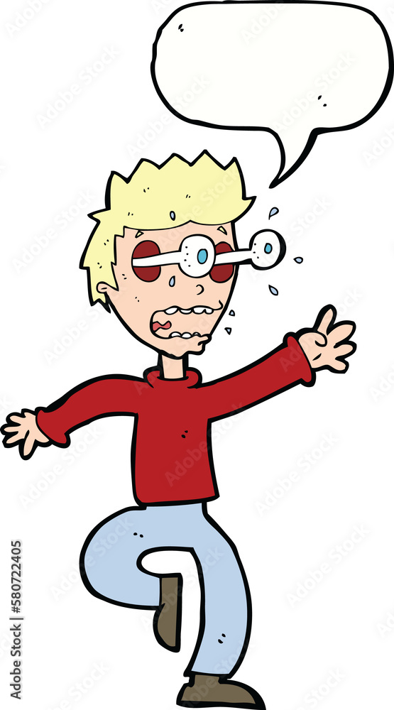 cartoon terrified man with eyes popping out with speech bubble cartoon terrified man with eyes popping out with speech bubble