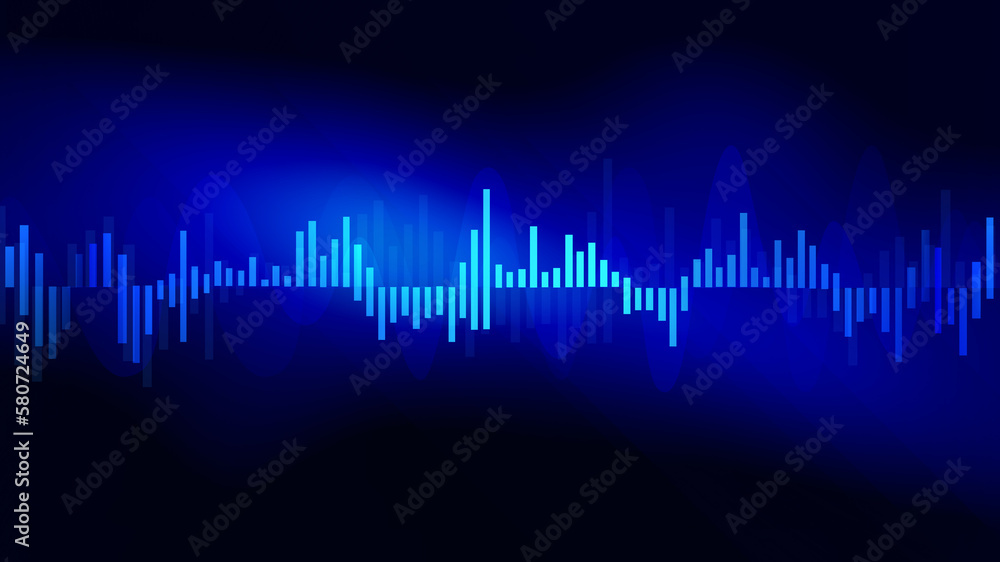 Candle stick investment trading in stock market in blue background