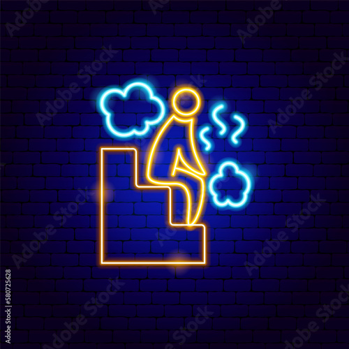 Bathhouse Neon Sign. Vector Illustration of Washing Procedure. Clean and Wash. Glowing Led Lamp Promotion.