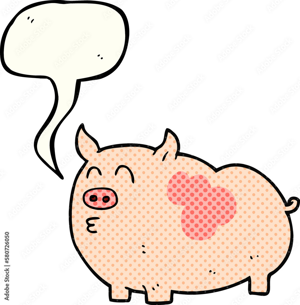 comic book speech bubble cartoon pig comic book speech bubble cartoon pig