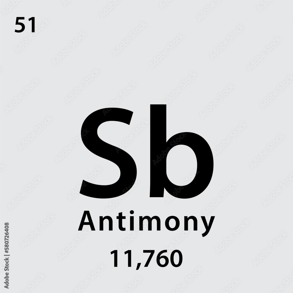 Antimony Periodic table element icon vector logo design template Antimony Periodic table element icon vector logo design template