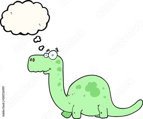 thought bubble cartoon dinosaur