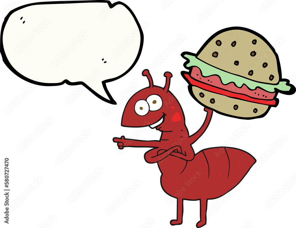 speech bubble cartoon ant carrying food speech bubble cartoon ant carrying food