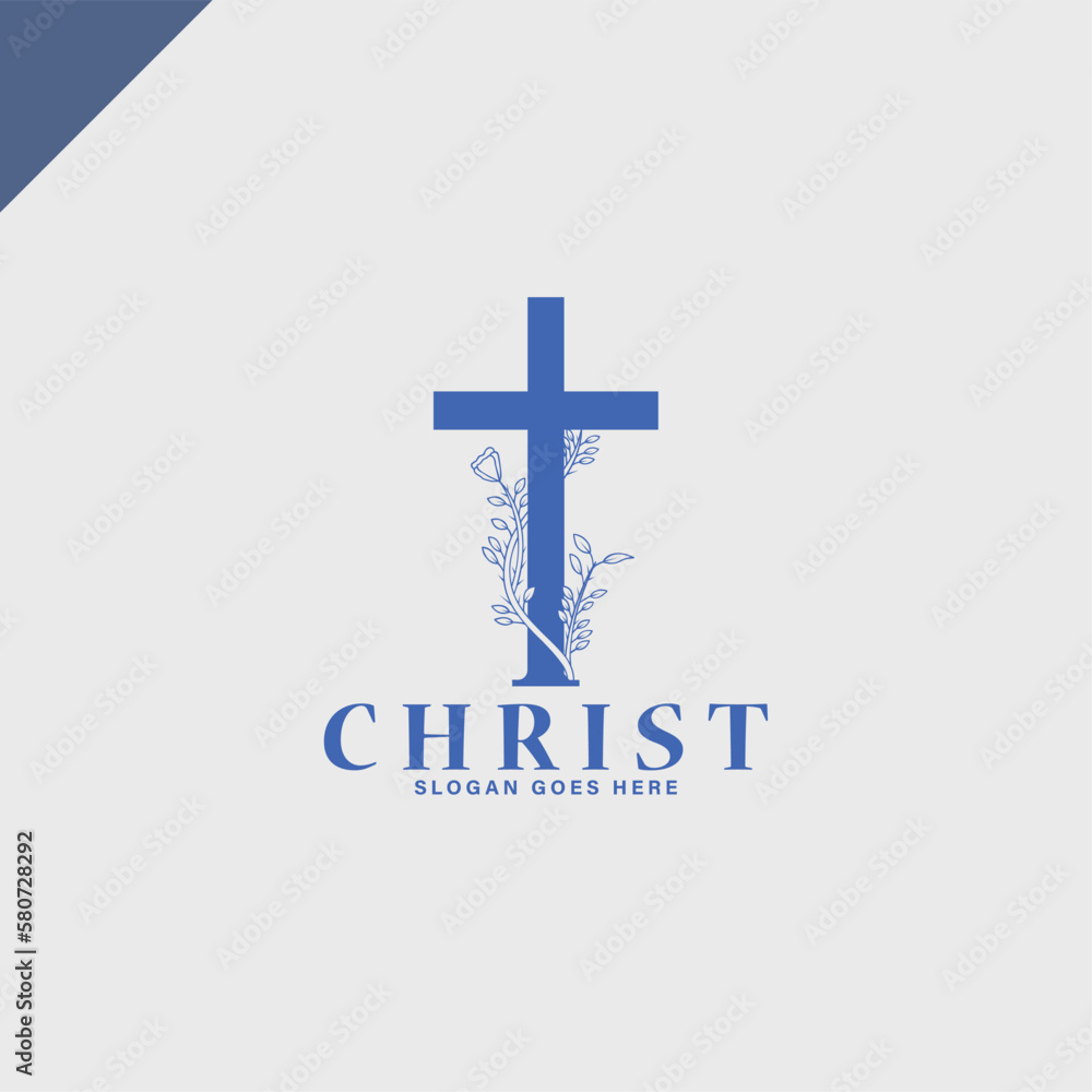 christ logo with cross symbol minimalist design christ logo with cross symbol minimalist design