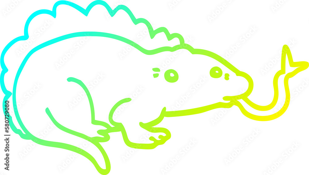 cold gradient line drawing cartoon lizard cold gradient line drawing cartoon lizard