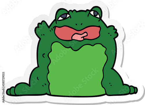 sticker of a cartoon toad
