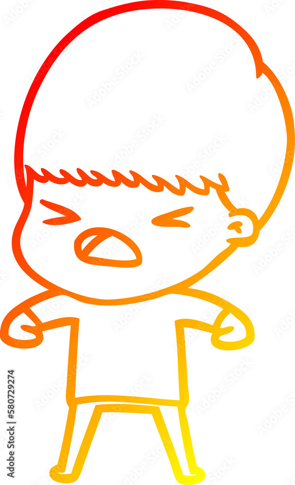 warm gradient line drawing cartoon stressed man warm gradient line drawing cartoon stressed man