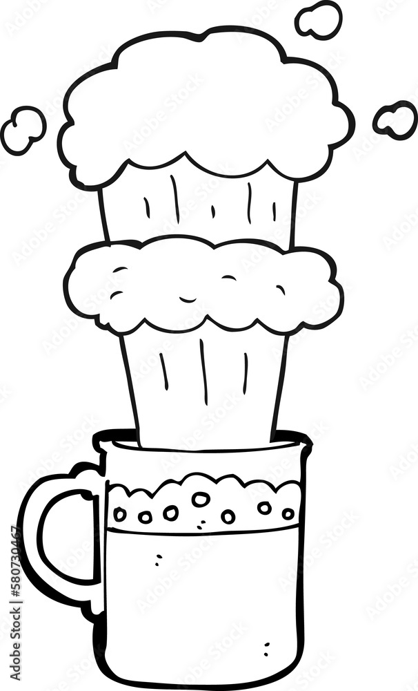 black and white cartoon beer black and white cartoon beer