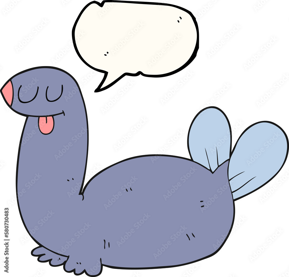 speech bubble cartoon seal speech bubble cartoon seal