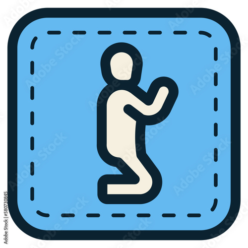 prayer room sign icon