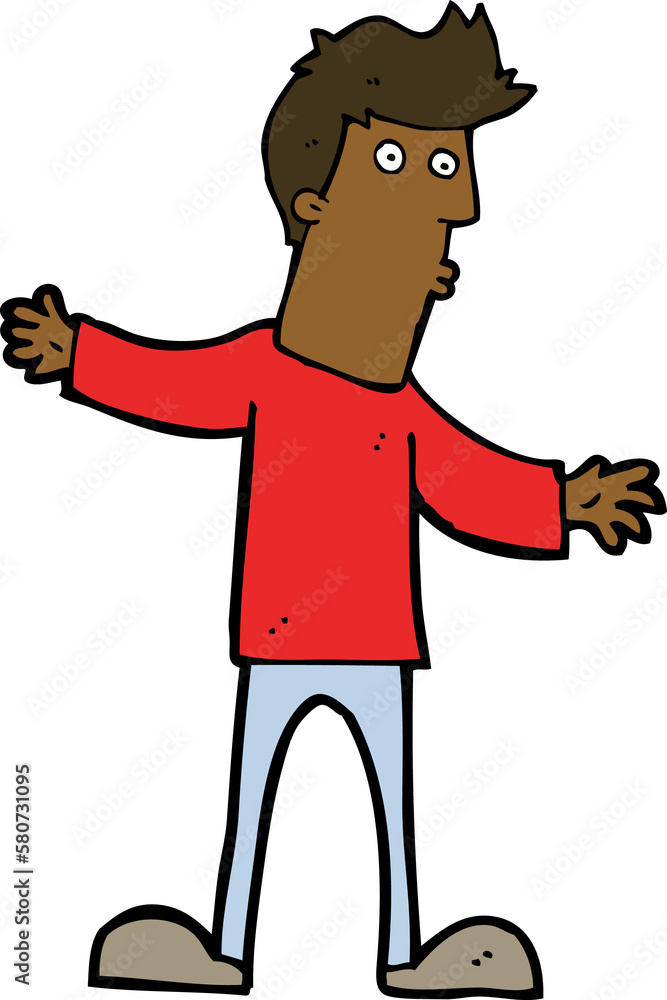 cartoon curious man cartoon curious man