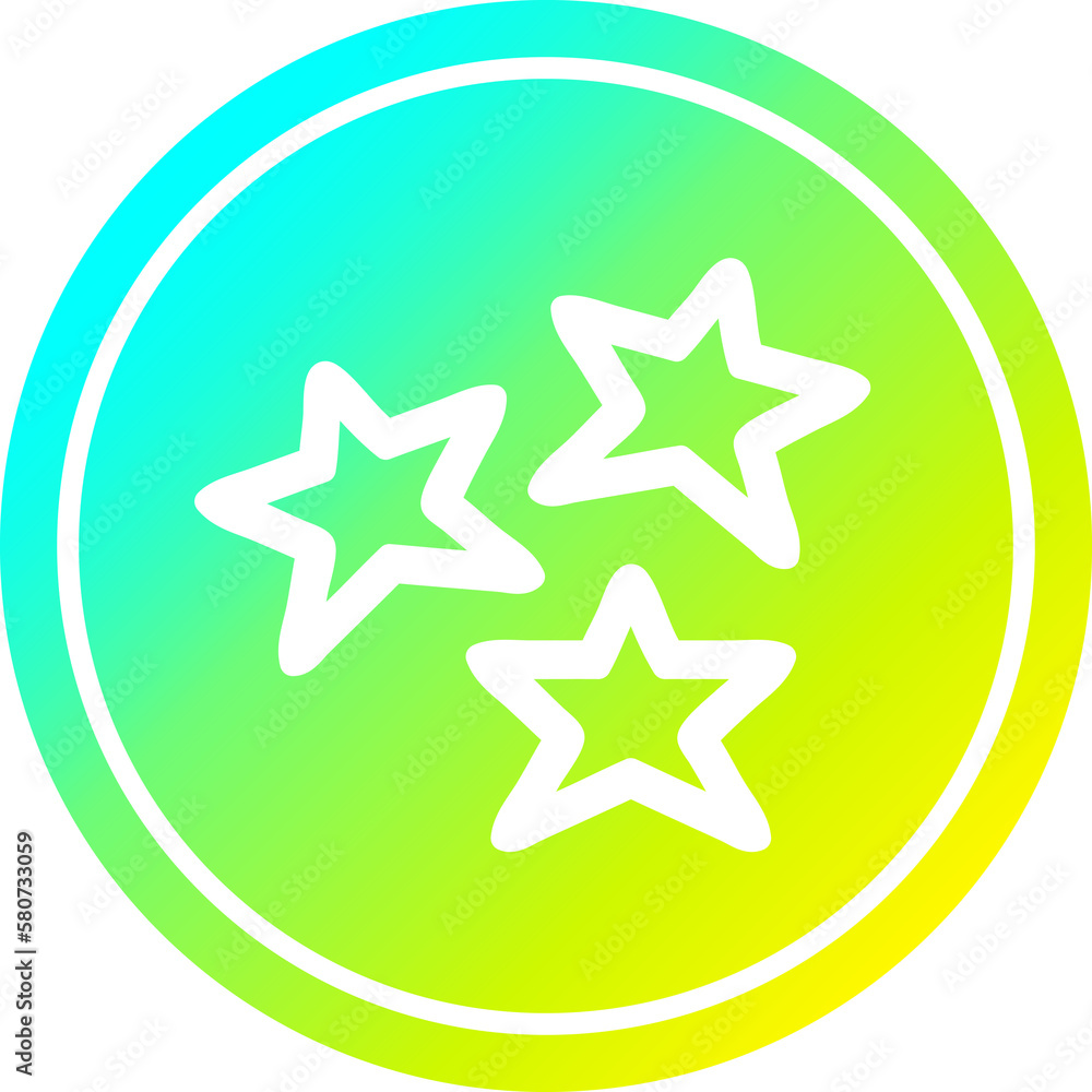 star shapes circular in cold gradient spectrum star shapes circular in cold gradient spectrum