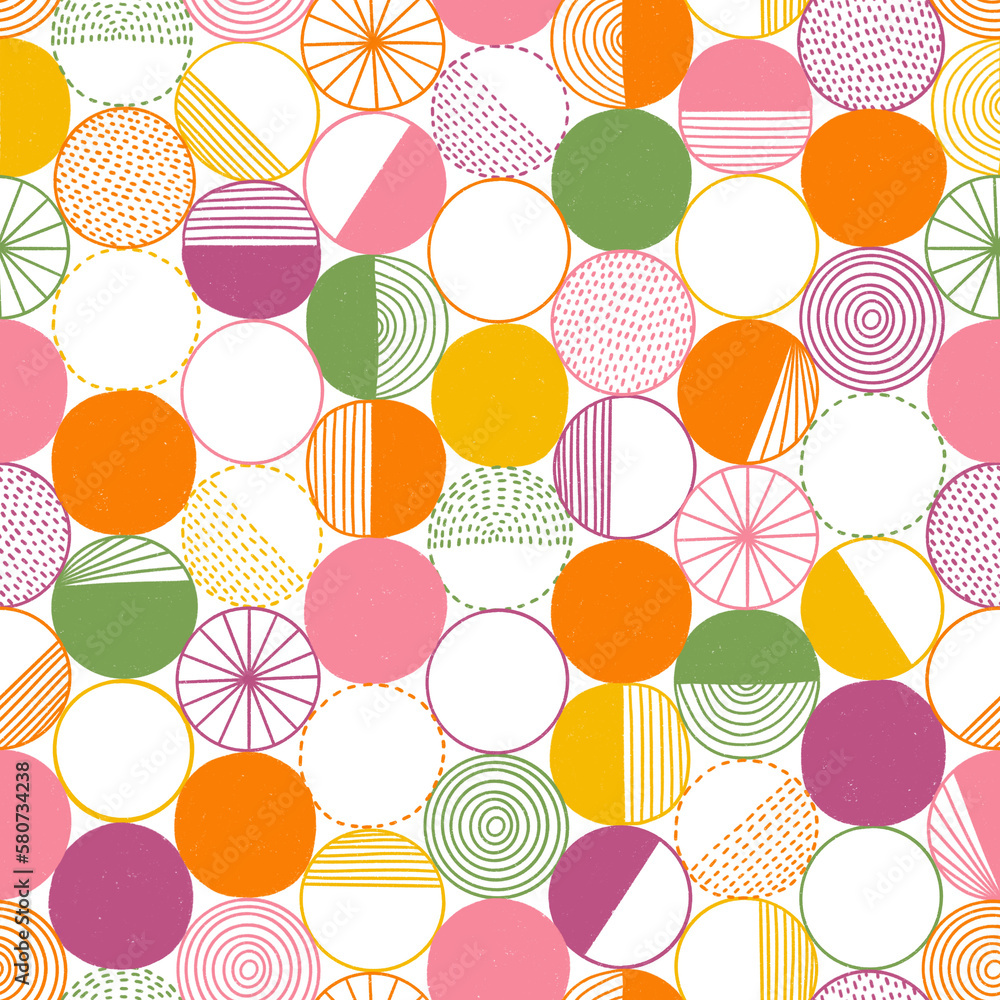 Happy circles abstract pattern illustration Happy circles abstract pattern illustration