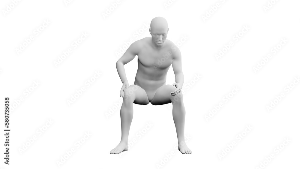 Beautiful young man posing, isolated on white background. 3d illustration (rendering). Artificial intelligence, android, mannequin Beautiful young man posing, isolated on white background. 3d illustration (rendering). Artificial intelligence, android, mannequin
