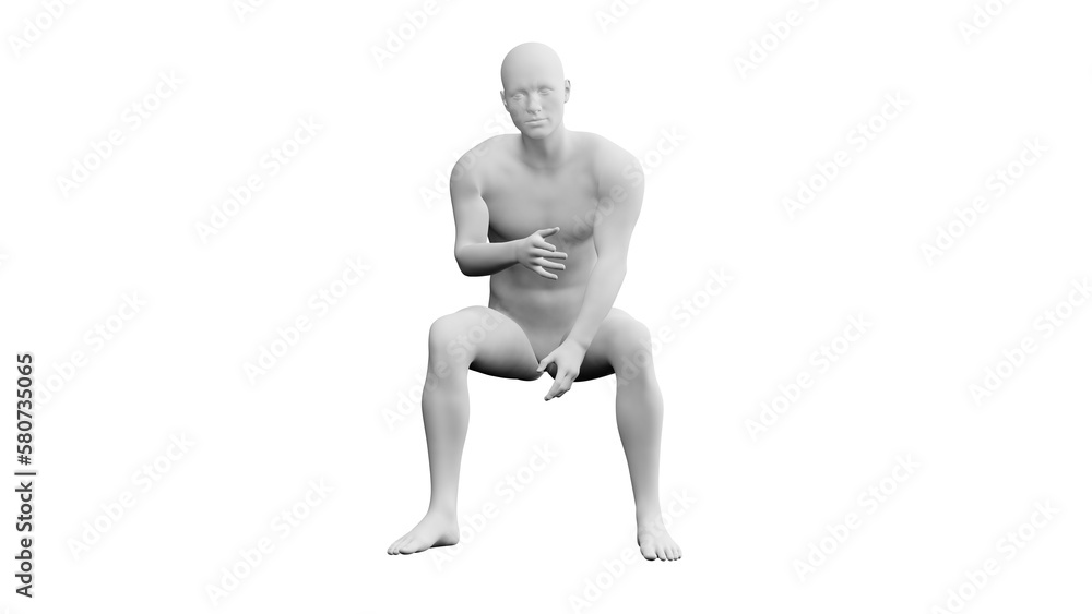 Beautiful young man posing, isolated on white background. 3d illustration (rendering). Artificial intelligence, android, mannequin Beautiful young man posing, isolated on white background. 3d illustration (rendering). Artificial intelligence, android, mannequin
