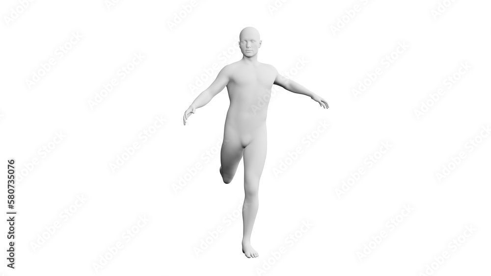 Beautiful young man posing, isolated on white background. 3d illustration (rendering). Artificial intelligence, android, mannequin Beautiful young man posing, isolated on white background. 3d illustration (rendering). Artificial intelligence, android, mannequin