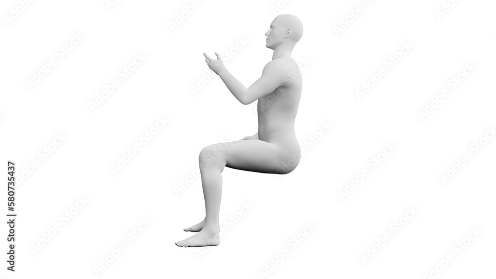 Beautiful young man posing, isolated on white background. 3d illustration (rendering). Artificial intelligence, android, mannequin Beautiful young man posing, isolated on white background. 3d illustration (rendering). Artificial intelligence, android, mannequin